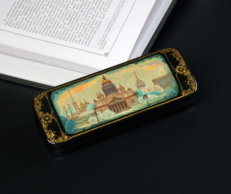 Winter Morning in St Petersburg hand-painted art Christmas Gift Wrapping - 擺飾/家飾品 - 其他材質 