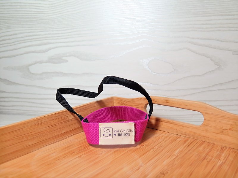 Simple cotton webbing (bright purple) / Wen Qingfeng environmentally friendly beverage cup sets. Lifting belt. "New measures to limit plastic policy." - Beverage Holders & Bags - Cotton & Hemp Purple