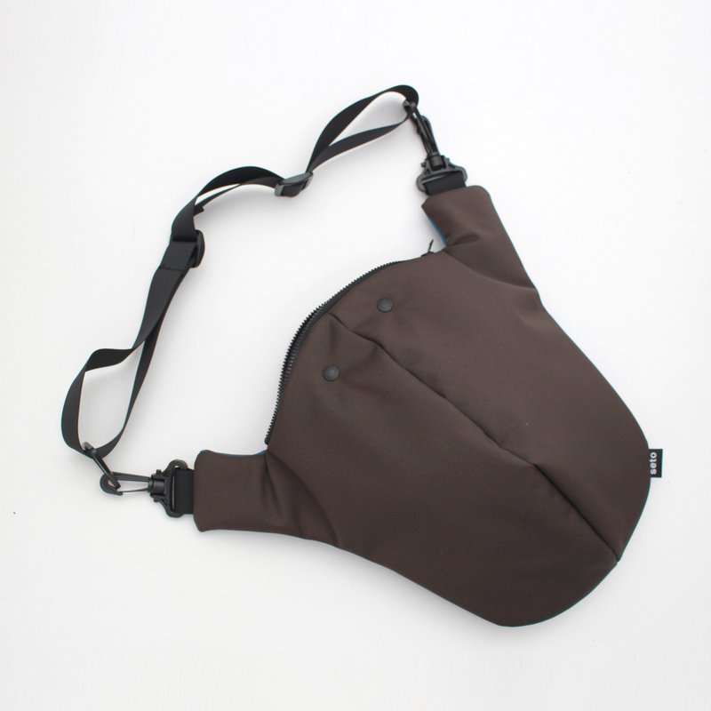seto / creature bag / XLarge / O-sagari / Dark-brown Blue - ショルダーバッグ - ポリエステル ブラウン