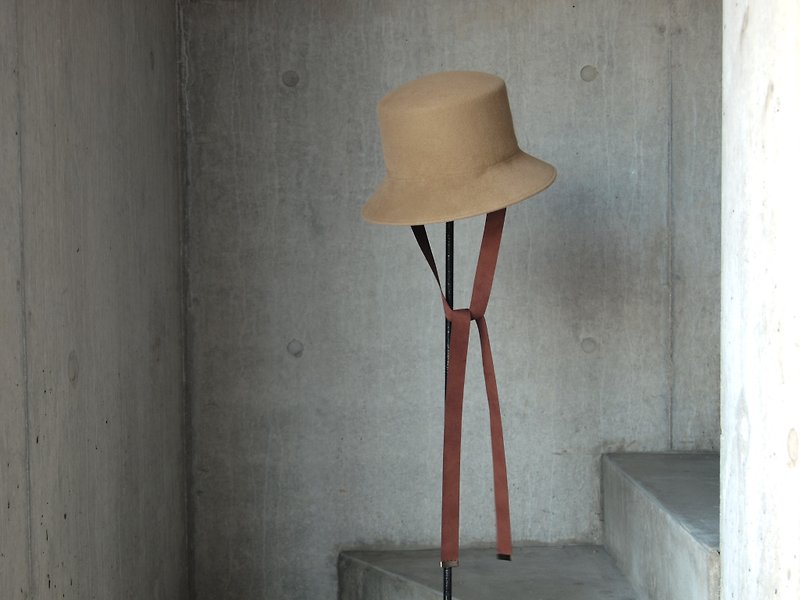 EMA(F) Hat Made-to-Order Hat Ribbon Unisex Fur Rabbit Handwork Artist Luxury - Hats & Caps - Wool Multicolor