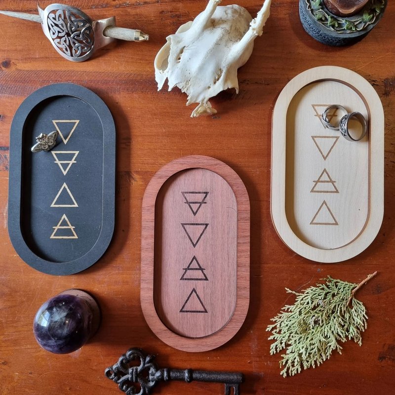 Jewelry Plate – Four Elements - Items for Display - Wood 