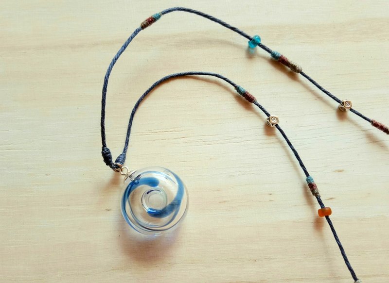 Essential Oil Bottle Necklace - Necklaces - Colored Glass Gold