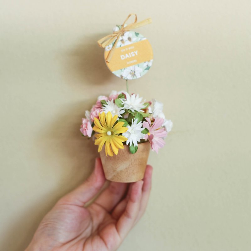 Posie Tiny Pot, Lovely Daisy - Items for Display - Paper Yellow