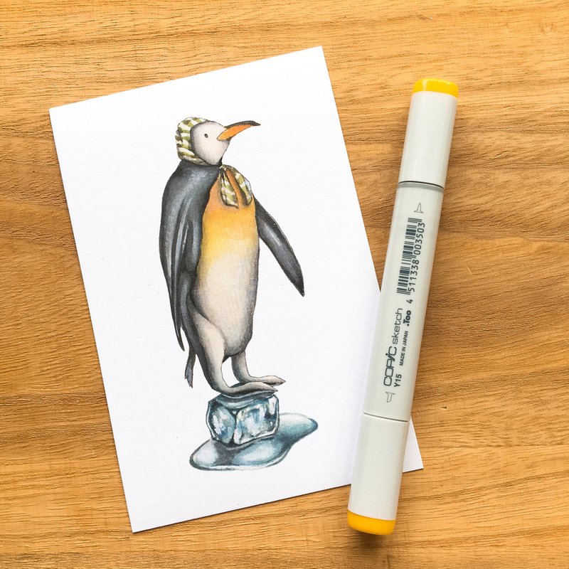 【Animal postcard】The penguin on the last ice-cap - Cards & Postcards - Paper White