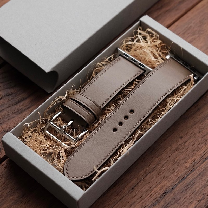 Apple watch strap custom watch strap genuine leather strap custom wrist circumference - สายนาฬิกา - หนังแท้ 