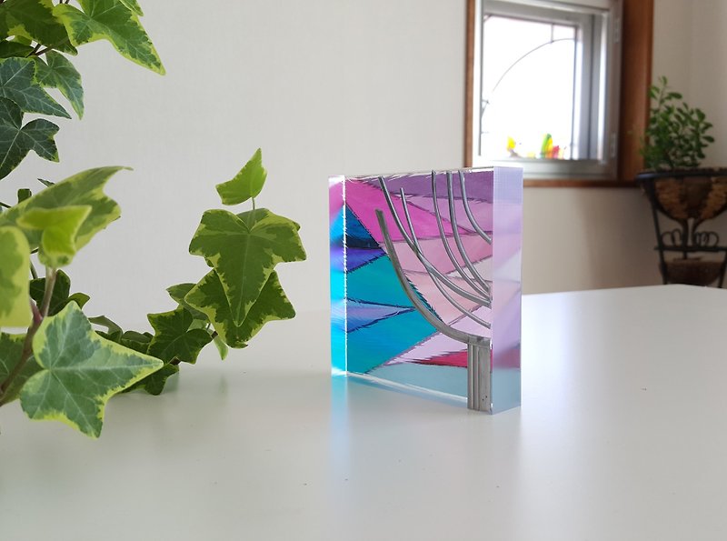 Acrylic base Color Healing Art 　Twilight1 - Items for Display - Acrylic Pink