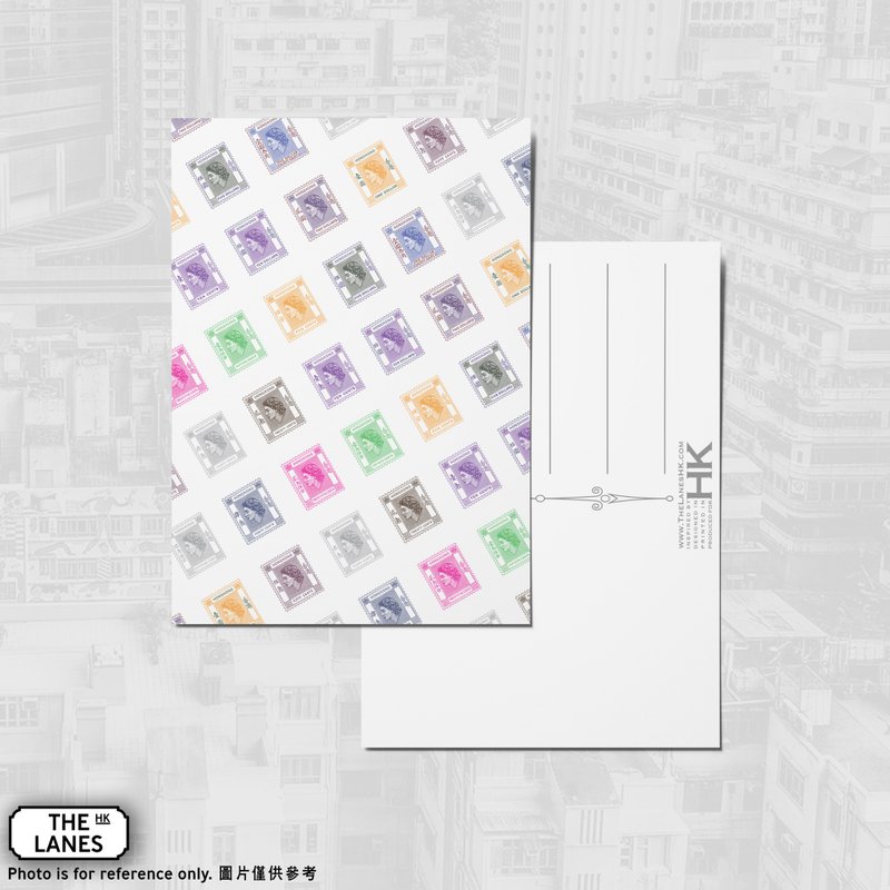 A6明信片 英女皇第一輯香港郵票 - 卡片/明信片 - 紙 多色