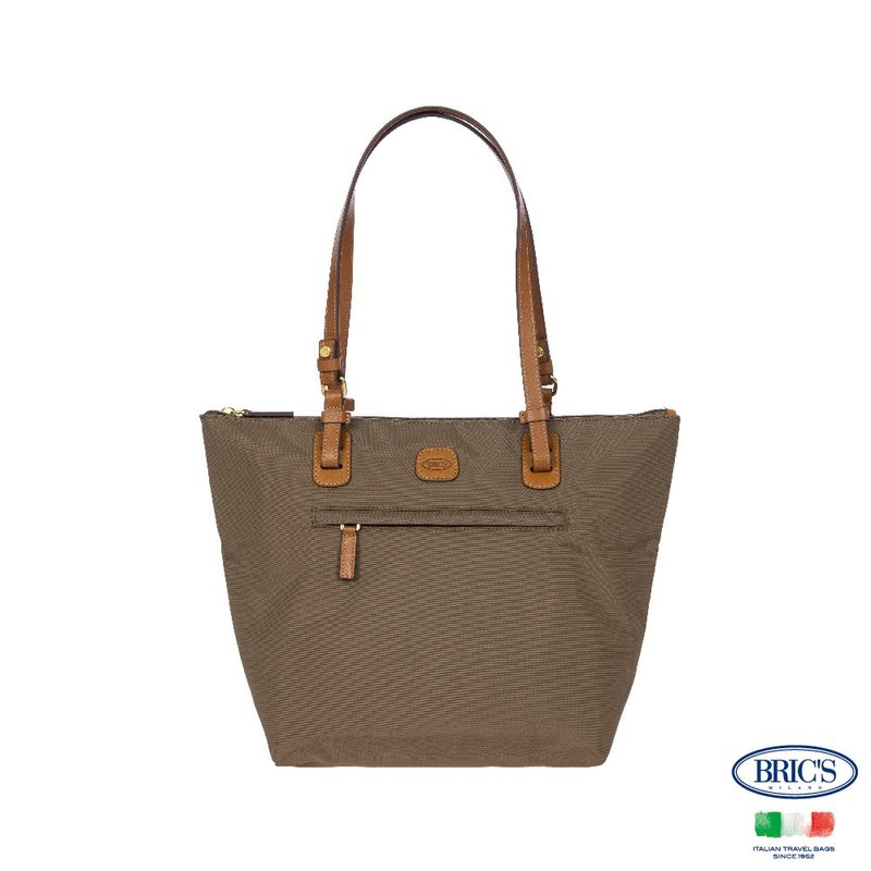 【BRIC' S】X-Bag 3合1 中尺寸 手提肩背袋(附小側包包)-堅果摩卡 - 行李箱/旅行袋 - 其他材質 咖啡色