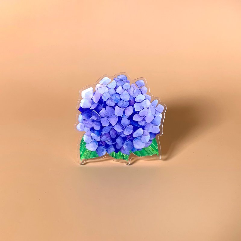 flower griptok / phonegrip / popsockets - Hydrangea - อุปกรณ์เสริมอื่น ๆ - อะคริลิค สีน้ำเงิน