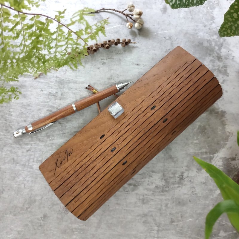 Mole hand box/A1 teak/taste of natural style/parallel grain/pen box/glasses case/small things storage box - กล่องแว่น - ไม้ สีเทา