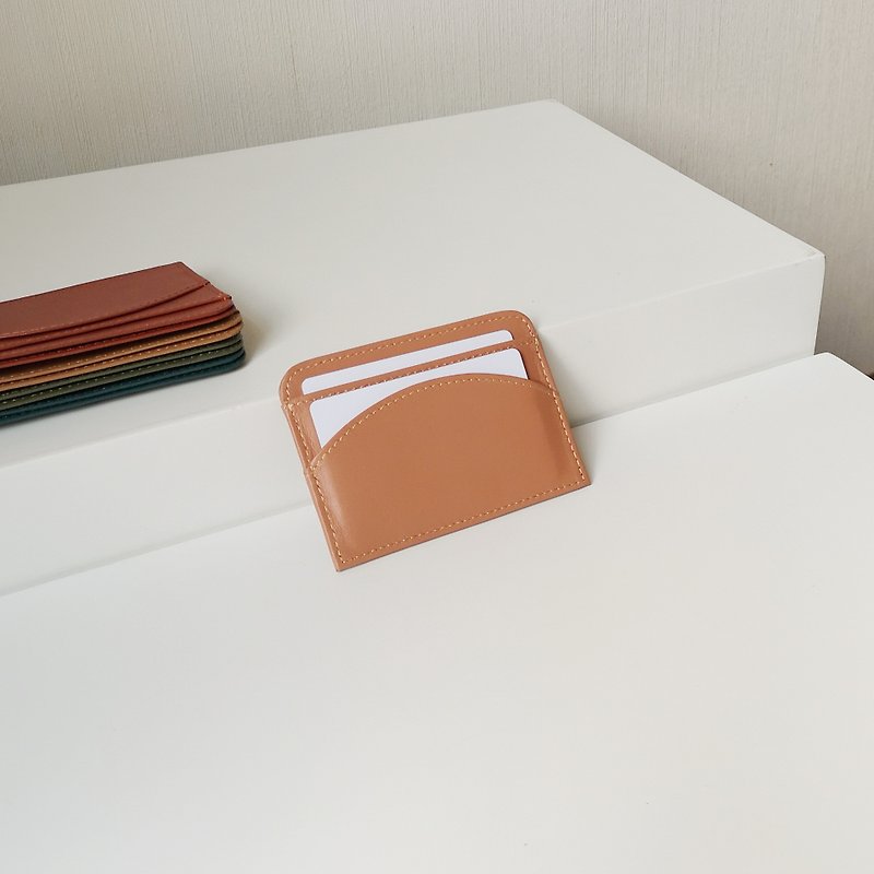 "Arch" slim leather card holder - 散紙包 - 真皮 多色