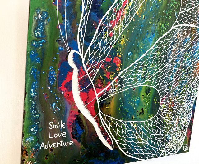 Butterfly Expressionism Painting － Smile Love Adventure 2 - Shop