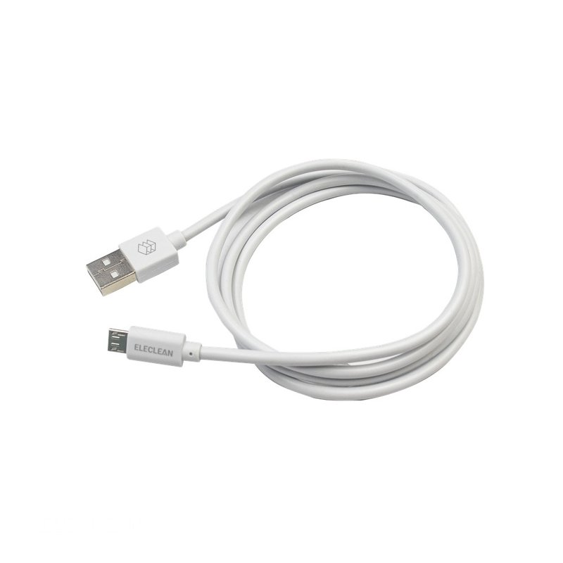 ELECLEAN MicroUSB 1.2A charging transmission cable - Chargers & Cables - Other Materials White