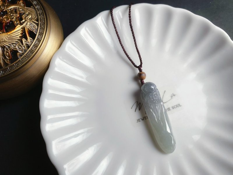 天然緬甸玉翡翠 壽翁 祝壽 禮物 項鍊 玉牌 jadeite 長輩禮 - 項鍊 - 玉石 黑色