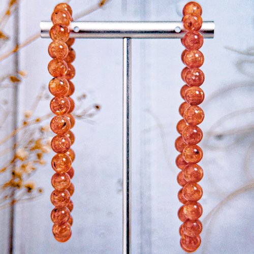 クリスタルオレンジビーズブレスレット 高品質の癒しのクリスタルブレスレットエネルギーストーン