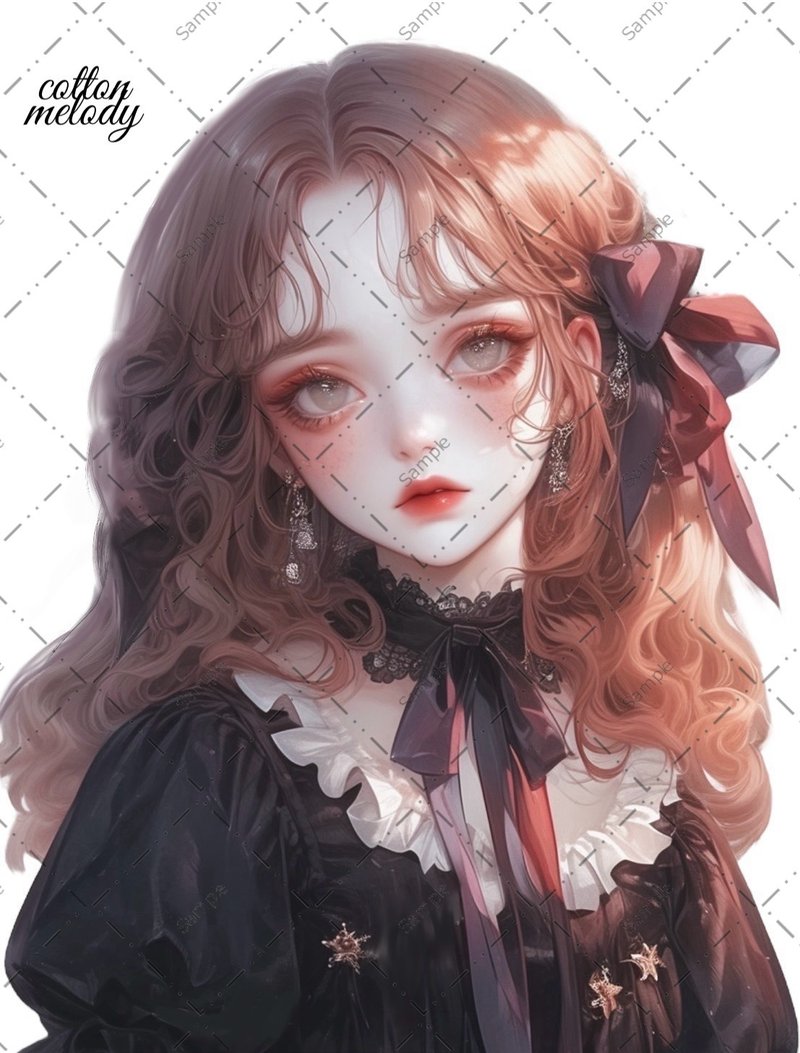 original sticker no.863 人物ステッカー オリジナルステッカー 人物ステッカー 女の子ステッカー オリジナル人物ステッカー - 貼紙 - 紙 