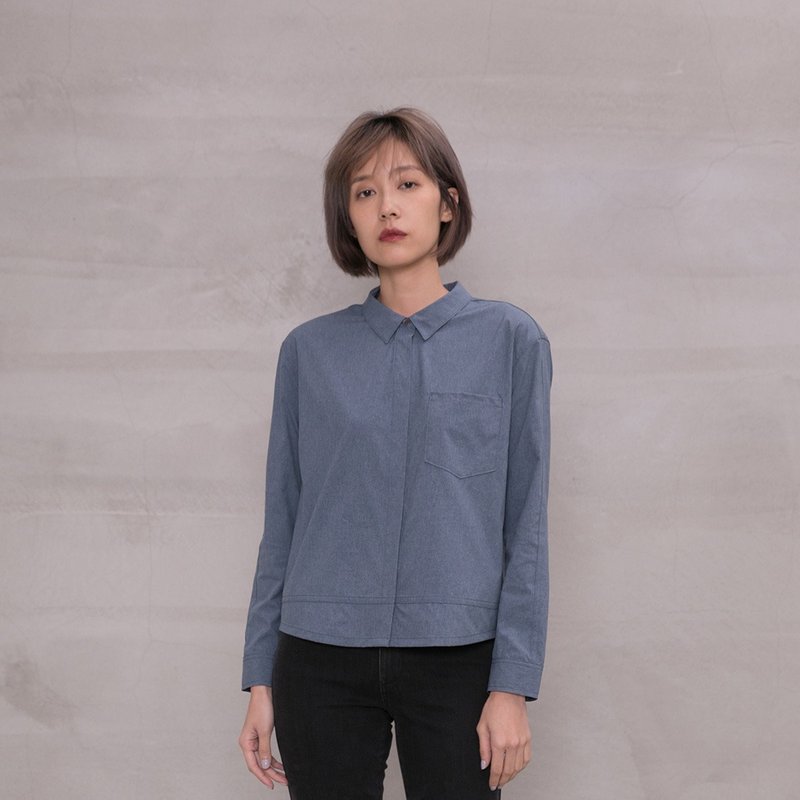 直言不諱中性襯衫 Plainspoken Neutral Shirt T222 - 女裝恤衫 - 其他人造纖維 多色