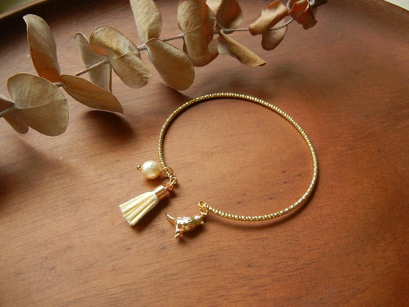 *Coucoubird*birds deer bracelet - Bracelets - Other Metals Gold