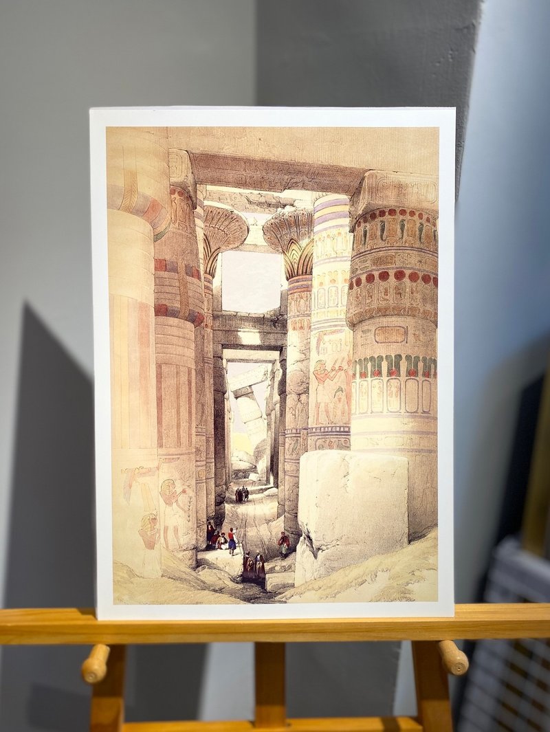 Artist David Roberts - Reproduction of the Colonnade of Karnak Temple ART PRINT - Posters - Paper White