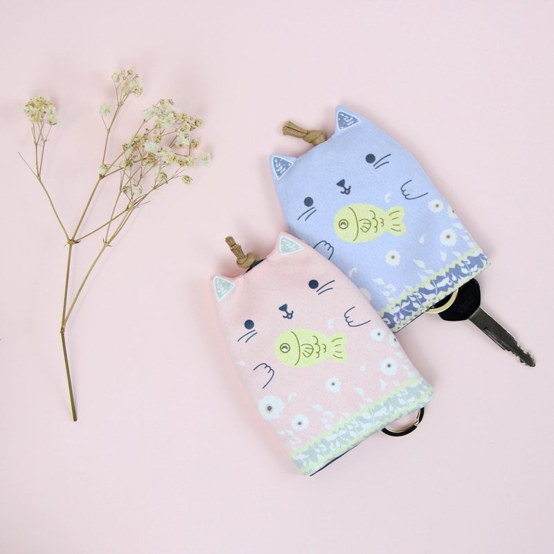 【Anemone Cat Key Cover】Original Printing & Pattern - อื่นๆ - วัสดุอื่นๆ สึชมพู