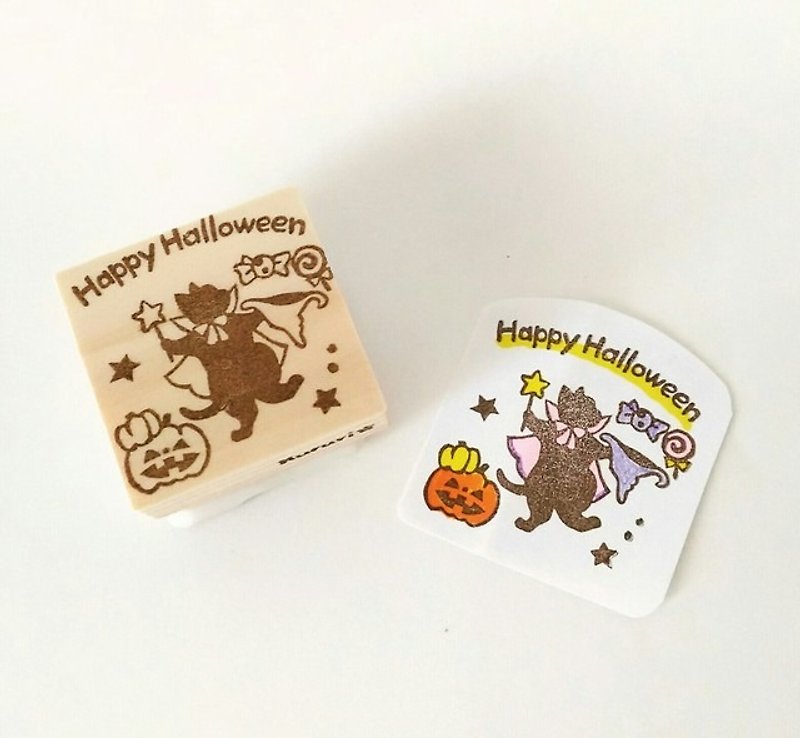 Halloween cat sticker - ตราปั๊ม/สแตมป์/หมึก - ยาง สีใส
