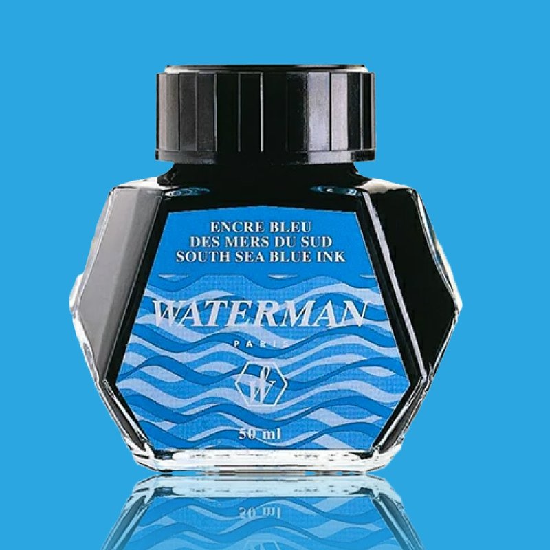 WATERMAN bottled ink (sea blue) - Ink - Pigment Blue