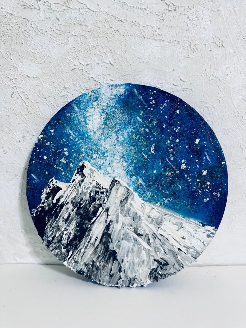 Cream painting/quartz sand/summer ocean/French flowers/starry sky and snow mountain - Illustration, Painting & Calligraphy - Cotton & Hemp 