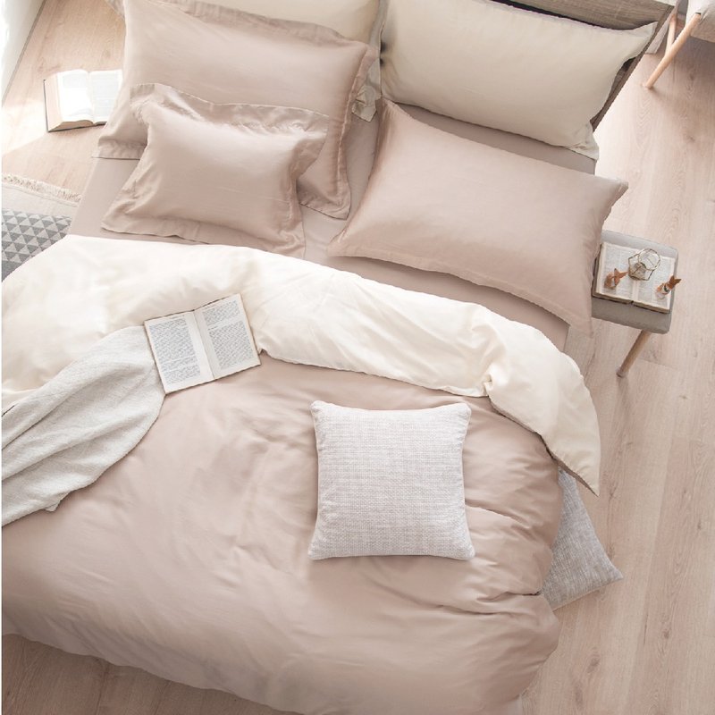 TL2000 Flowing Sand Gold X Cream Yellow / 300 Thread Count TENCEL™ Lyocell Sheet Set / Sheet & Duvet Cover Set / Taiwan - เครื่องนอน - วัสดุอีโค 