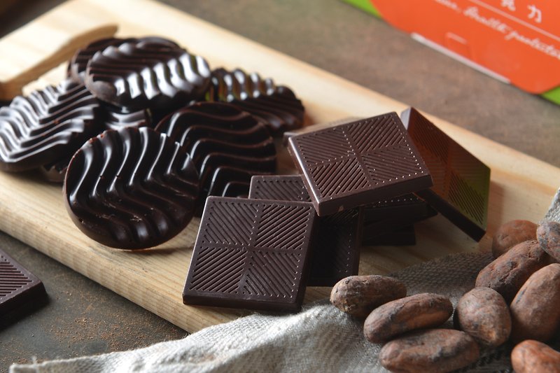 雙享二合一(85%+100%)純黑巧克力禮盒組-30片裝 - 朱古力 - 其他材質 咖啡色