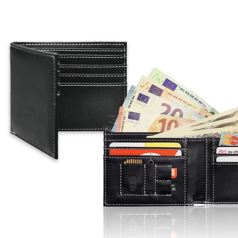 Wallet&Guard RFID-blocking 防側錄短夾 - 長短皮夾/錢包 - 其他材質 黑色