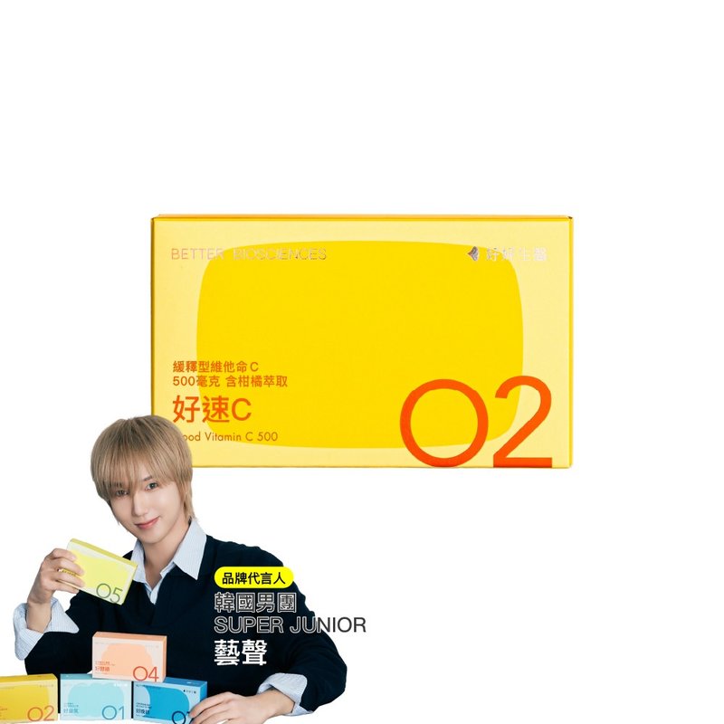 【好好生醫】好速C 緩釋維他命C 500毫克 含柑橘萃取物・30顆/盒 - 養生/保健食品/飲品 - 濃縮/萃取物 黃色