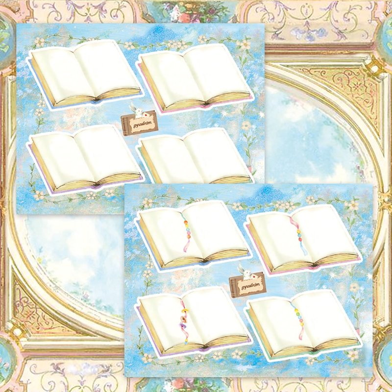 Open book sticker - 便條紙/便利貼 - 紙 