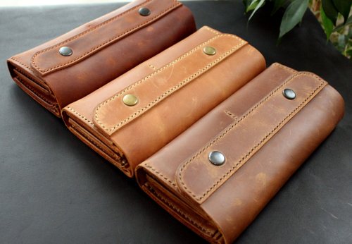 womens wallet, leather Long travel clutch organizer - Shop Anger