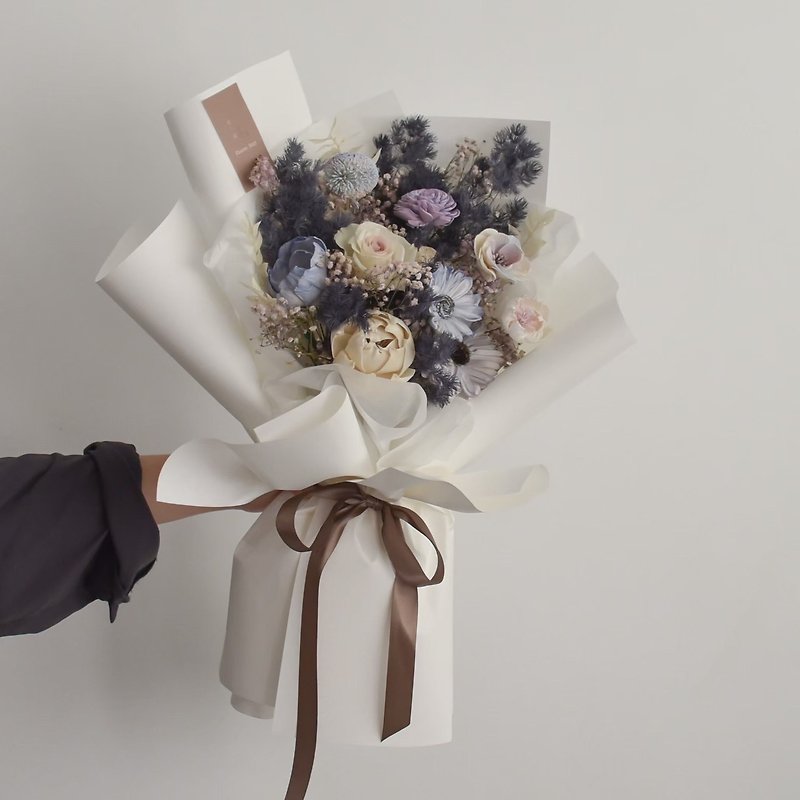 /Bouquet/Romantic Bouquet (Blue Purple) - Dried Flowers & Bouquets - Plants & Flowers Blue