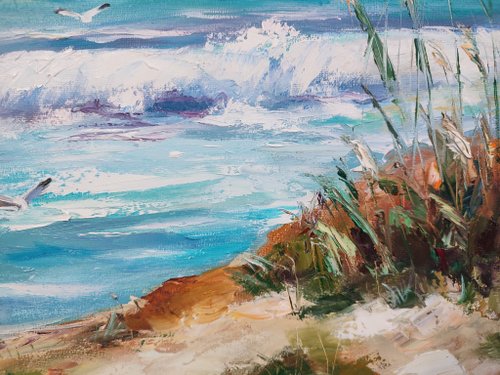 海の中 油絵 海の中 油絵