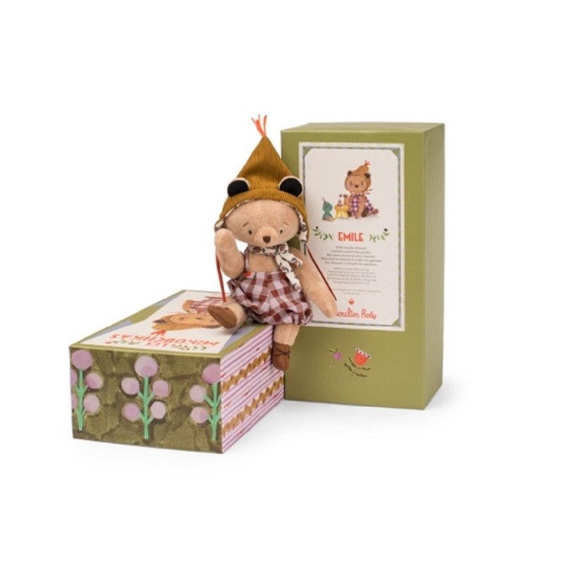 French Moulin Roty Minuchikas Series Emily Bear Doll Gift Box - Kids' Toys - Polyester Multicolor