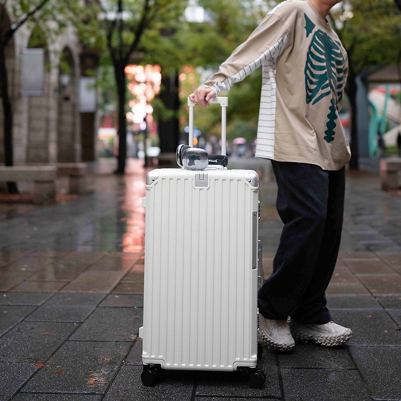 cctogo cup electric suitcase - 30-inch aluminum frame box - กระเป๋าเดินทาง/ผ้าคลุม - พลาสติก สีดำ