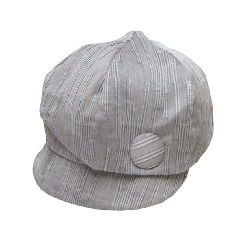 バードキャスケットー小鳥みたいなデザインの個性的なキャスケット・グレー　レディース　帽子　サイズ調整OK 【PL1234-GY】 - 帽子 - 棉．麻 灰色