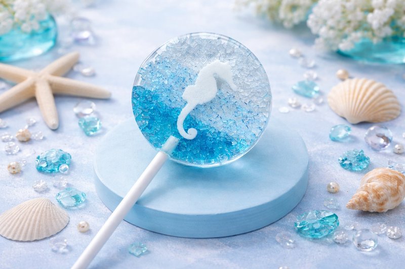 創意棒棒糖 - 海馬之歌 - 零食/點心 - 新鮮食材 藍色