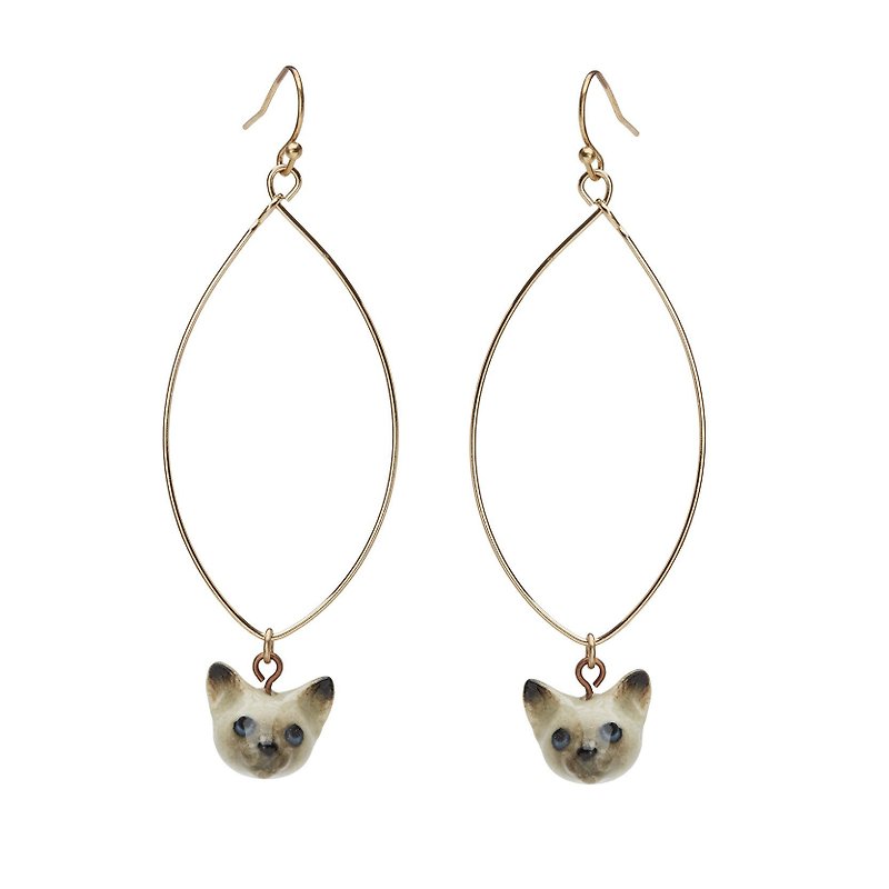 And Mary Kitten Earrings | Gift Box - Earrings & Clip-ons - Porcelain White