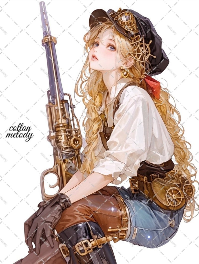 original sticker no.6487 人物ステッカー オリジナルステッカー 人物ステッカー 女の子ステッカー オリジナル人物ステッカー - 貼紙 - 紙 