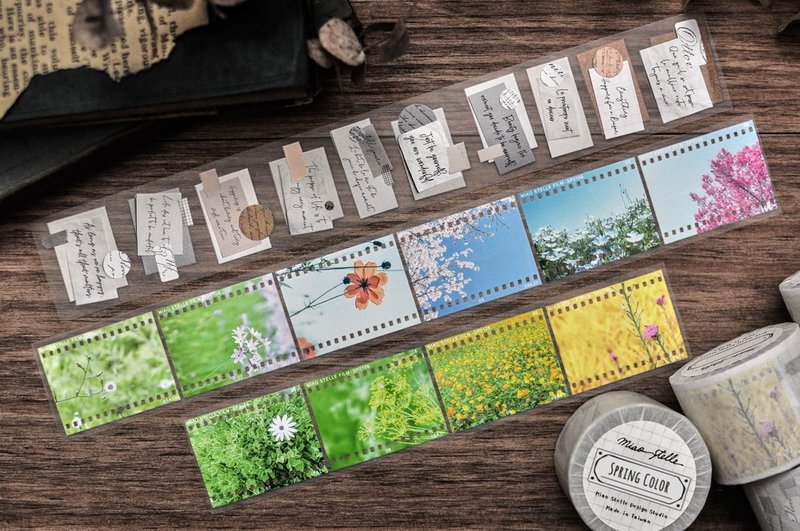 Spring Color / 春色紙膠帶 – 4cm - 膠紙/膠帶/紙膠帶 - 塑膠 多色