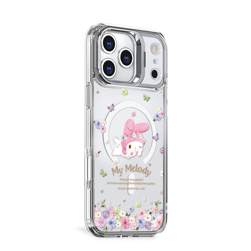 三麗鷗 iPhone 全系列 防震雙料隱形立架磁吸手機殼-花語美樂蒂 - 手機殼/手機套 - 其他材質 多色