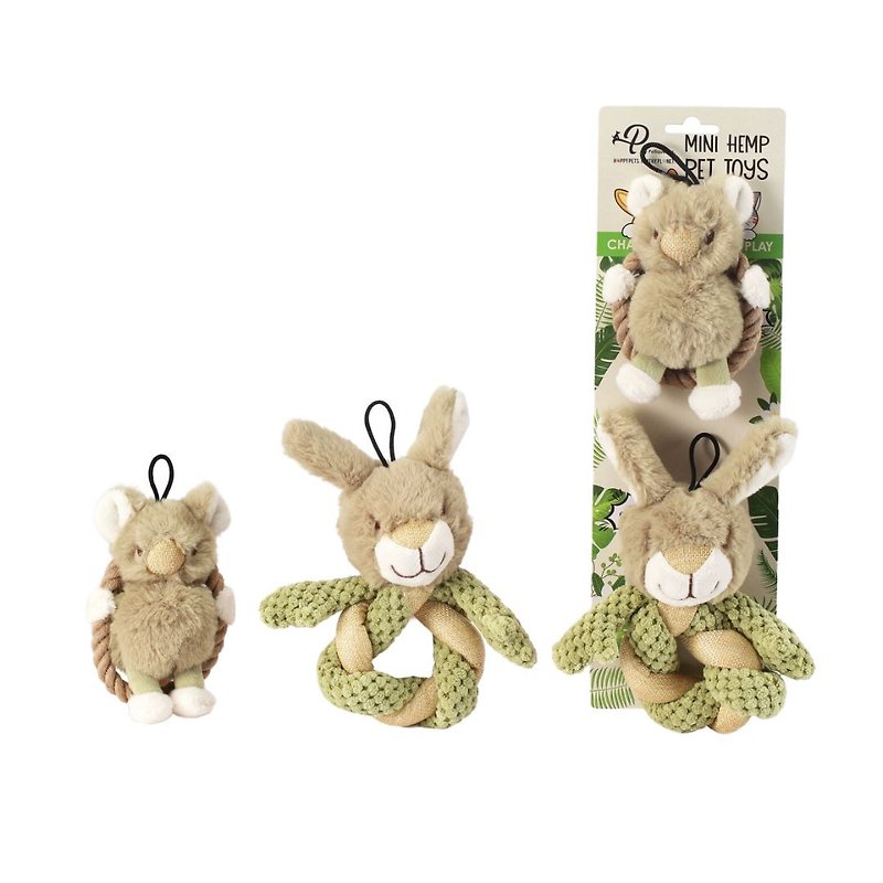 Mini Hemp Mini Hemp Linen Toy Group - Koala Rabbit - ของเล่นสัตว์ - เส้นใยสังเคราะห์ สีกากี