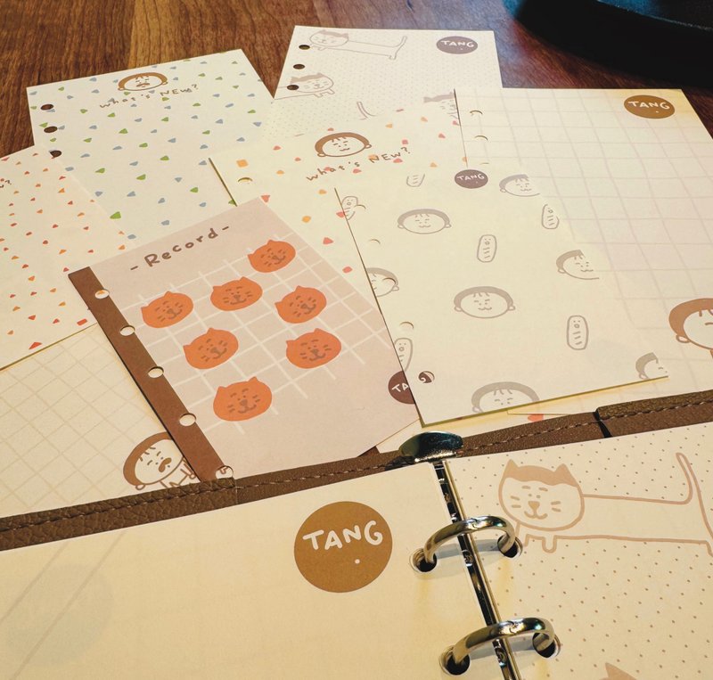 【唐小糖】第二弾 Vol.2 M5/A7/A6 ルーズリーフリフィル 手帳用 - ノート・手帳 - 紙 多色