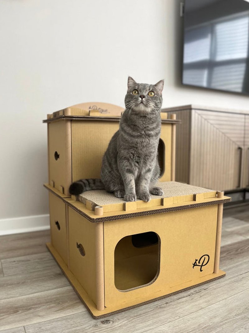 Feline Villa - อุปกรณ์แมว - กระดาษ สีนำ้ตาล