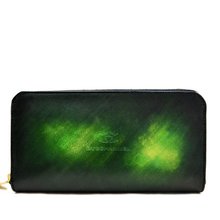 アクロモ グリーン ラウンドファスナー ロングウォレット / 長財布