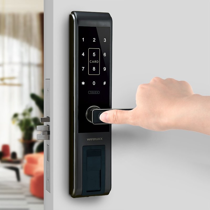 WAFERLOCK L396 four-in-one fingerprint recognition smart electronic lock electronic lock with installation - แกดเจ็ต - โลหะ สีดำ