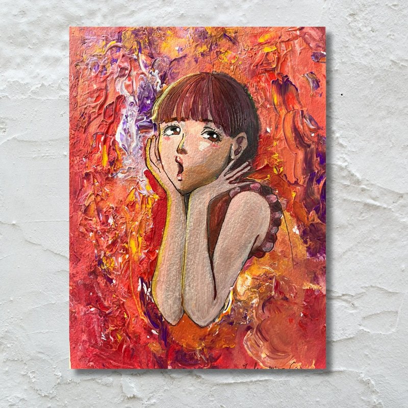 【Order】Canvas Print Replica Her Passion Bursting Out SM 【Free Shipping】 Red - โปสเตอร์ - วัสดุอื่นๆ สีแดง