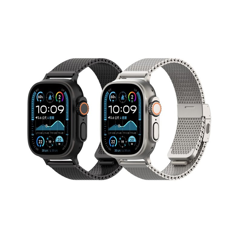 【UNIU】Mesh Pro stainless steel Milan strap for Apple Watch 49/46/45/44/42mm - Watchbands - Stainless Steel 